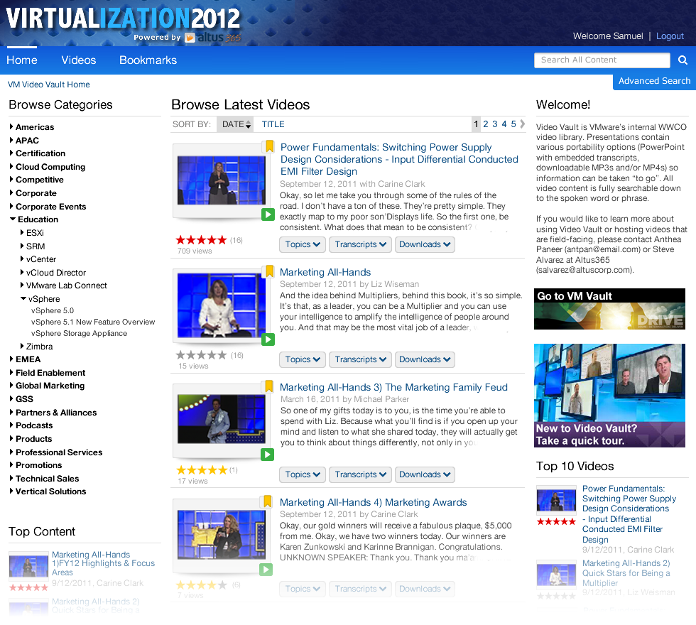 Home Page with 3-Column Layout